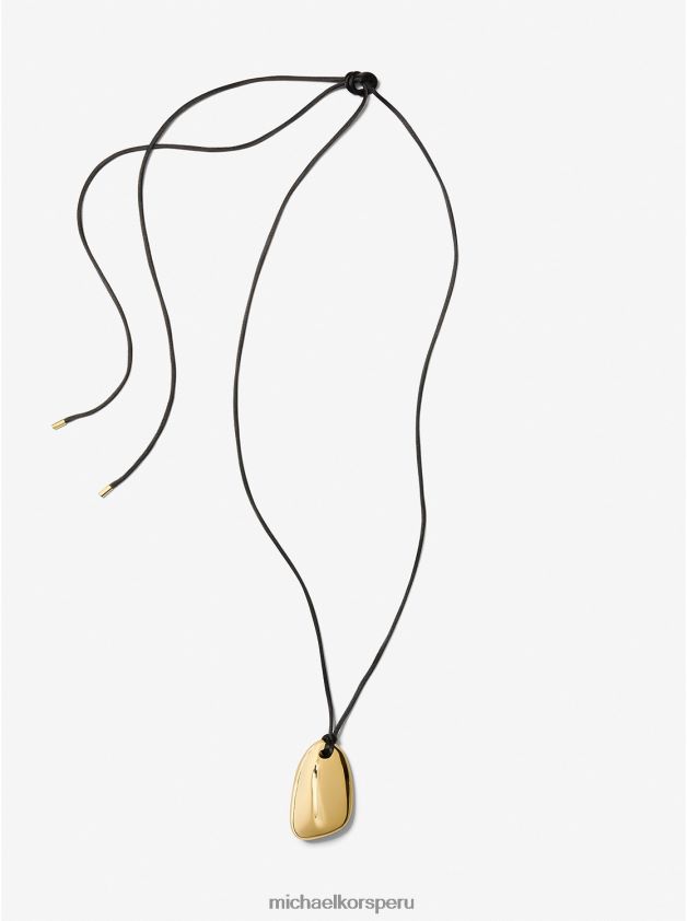 joyas educacion fisica Michael Kors mujer colección collar de guijarros de seda y latón bañado en metales preciosos oro 8FX48V3878