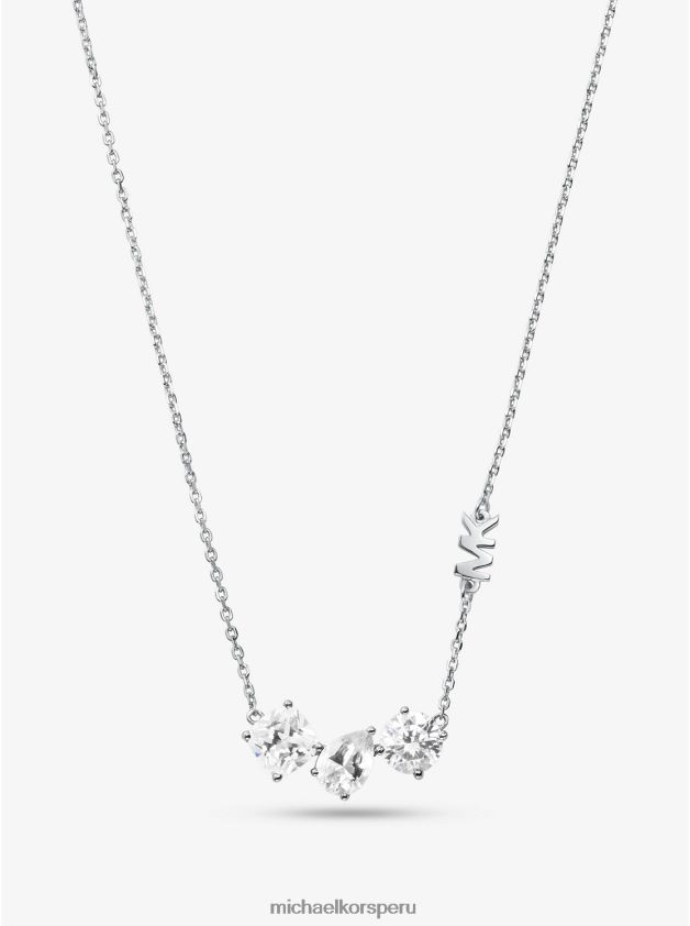 joyas educacion fisica Michael Kors mujer collar de piedras de plata esterlina plata 8FX48V2515