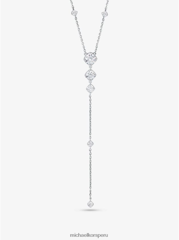 joyas educacion fisica Michael Kors mujer collar de plata de ley con pavé de lazo plata 8FX48V2507