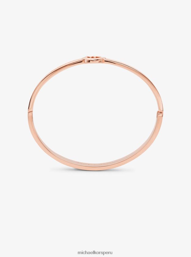 joyas educacion fisica Michael Kors mujer Brazalete con logo pavé de latón en tres tonos Greenwich oro rosa 8FX48V2460