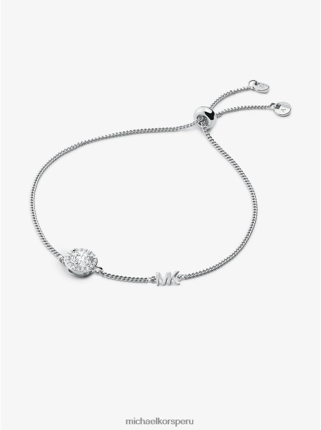 joyas educacion fisica Michael Kors mujer pulsera deslizante con halo pavé de plata de ley chapada en metales preciosos plata 8FX48V2443