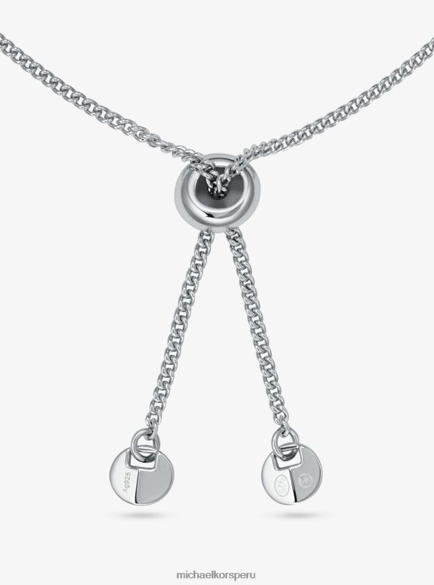 joyas educacion fisica Michael Kors mujer pulsera deslizante de tenis de plata esterlina plata 8FX48V2454