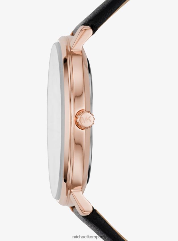 accesorios educacion fisica Michael Kors mujer reloj pyper de piel y tono oro rosa negro 8FX48V2431