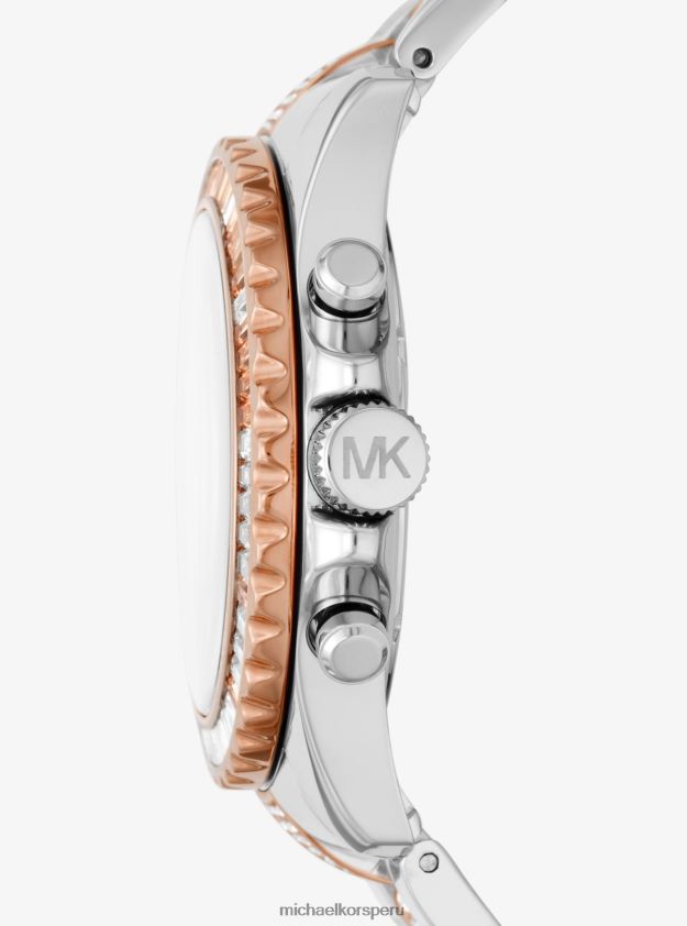 accesorios educacion fisica Michael Kors mujer reloj everest extragrande en pavé de dos tonos Dos tonos 8FX48V2425