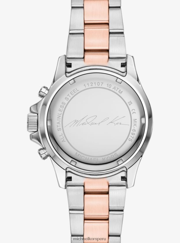 accesorios educacion fisica Michael Kors mujer reloj everest extragrande en pavé de dos tonos Dos tonos 8FX48V2425