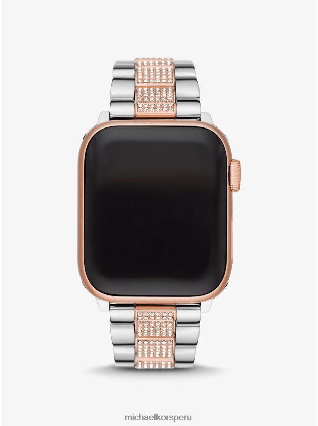 accesorios educacion fisica Michael Kors mujer Correa pavimentada de dos tonos para Apple Watch. Dos tonos 8FX48V2359