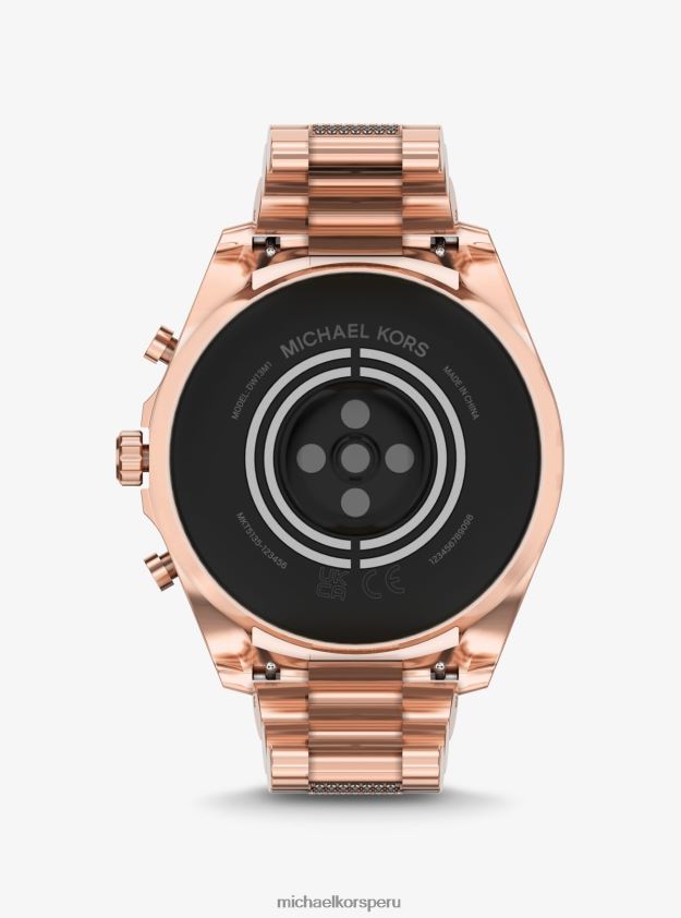 accesorios educacion fisica Michael Kors mujer reloj inteligente bradshaw pave gen 6 en tono dorado rosa oro rosa 8FX48V2356