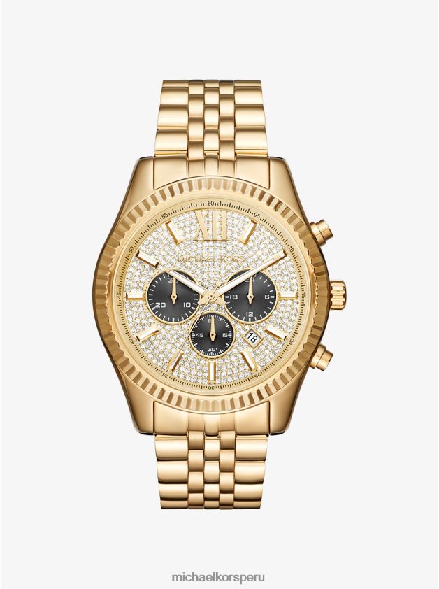 accesorios educacion fisica Michael Kors mujer reloj lexington extragrande en tono dorado oro 8FX48V2391