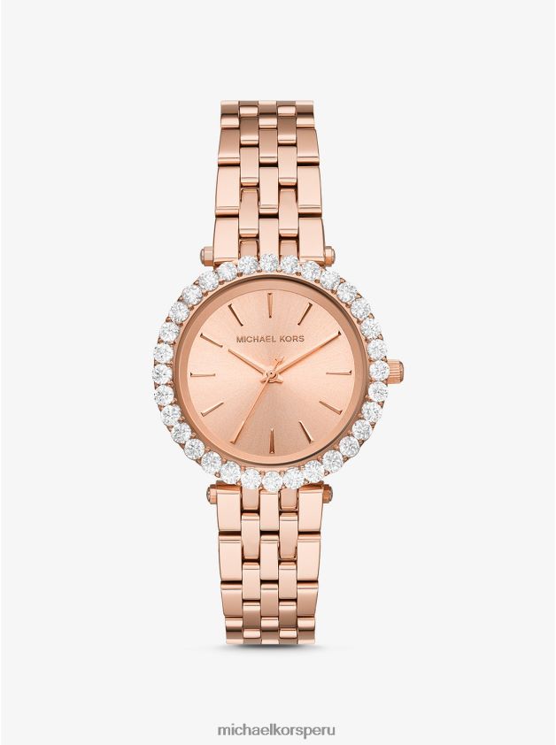 accesorios educacion fisica Michael Kors mujer reloj darci pave en tono dorado rosa oro rosa 8FX48V2379