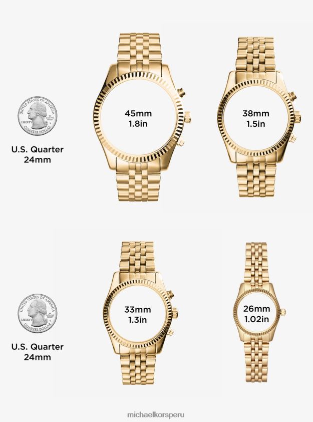 accesorios educacion fisica Michael Kors mujer reloj extragrande en tono dorado rosa con logo pavimentado oro rosa 8FX48V2374