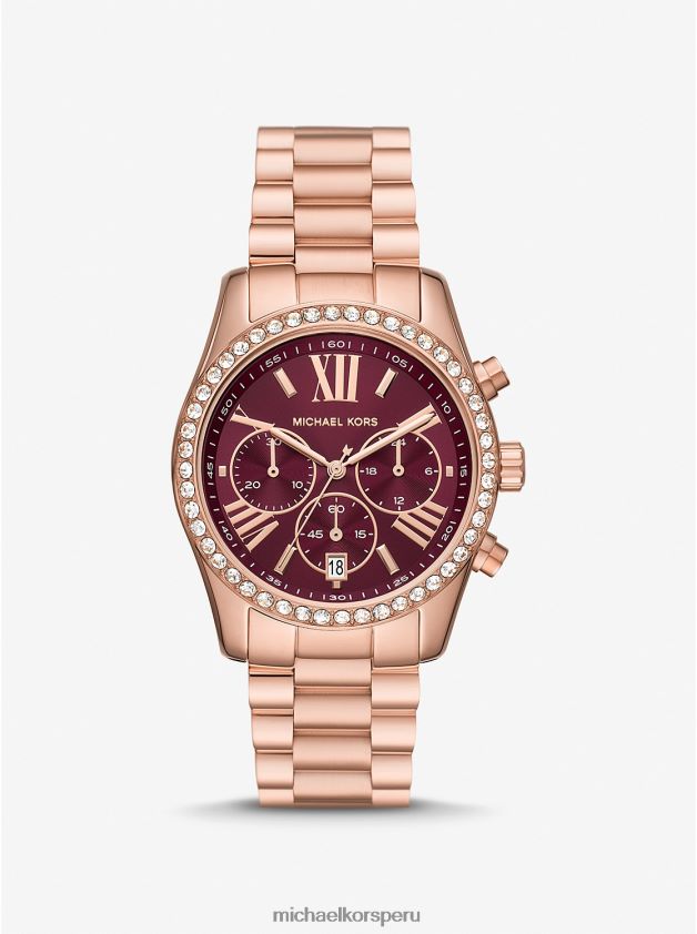 accesorios educacion fisica Michael Kors mujer reloj lexington pave en tono oro rosa oro rosa 8FX48V2365