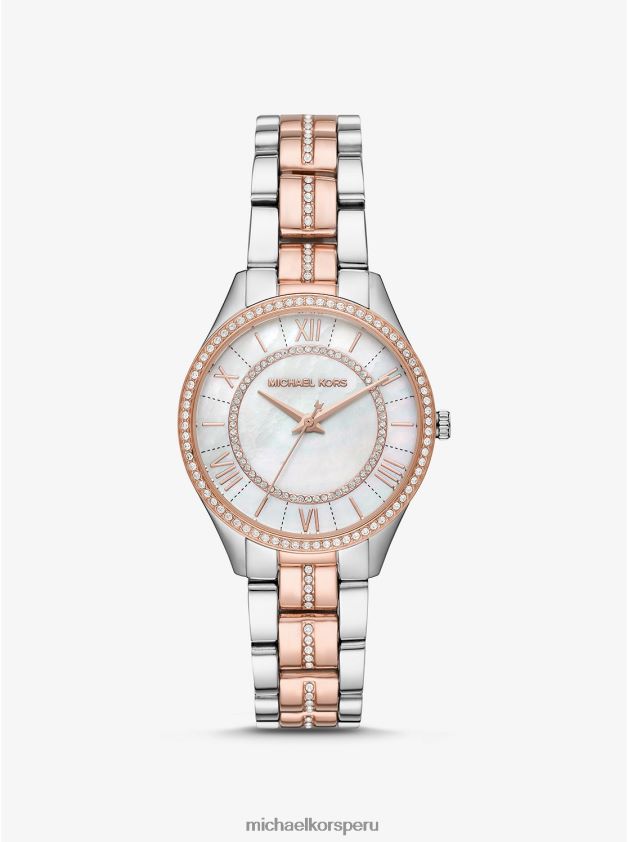 accesorios educacion fisica Michael Kors mujer reloj mini lauryn pave de dos tonos Dos tonos 8FX48V2370
