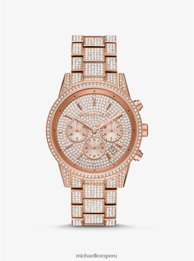 accesorios educacion fisica Michael Kors mujer reloj ritz pave en tono oro rosa oro rosa 8FX48V2386