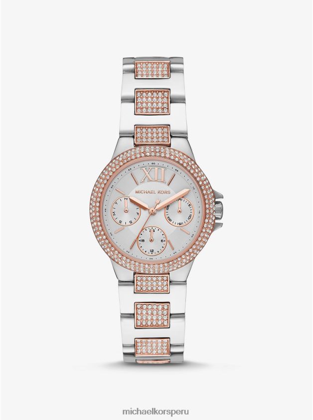 accesorios educacion fisica Michael Kors mujer reloj mini camille pave de dos tonos Dos tonos 8FX48V2409