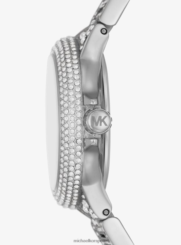 accesorios educacion fisica Michael Kors mujer reloj mini camille pave en tono plateado plata 8FX48V2408