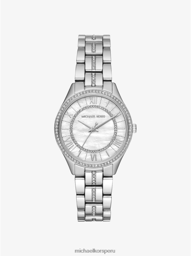 accesorios educacion fisica Michael Kors mujer reloj mini lauryn pave en tono plateado plata 8FX48V2410