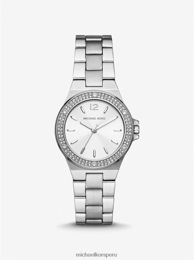 accesorios educacion fisica Michael Kors mujer reloj mini lennox pave en tono plateado plata 8FX48V2412