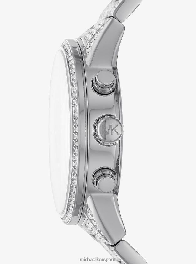 accesorios educacion fisica Michael Kors mujer reloj ritz pave en tono plateado plata 8FX48V2417