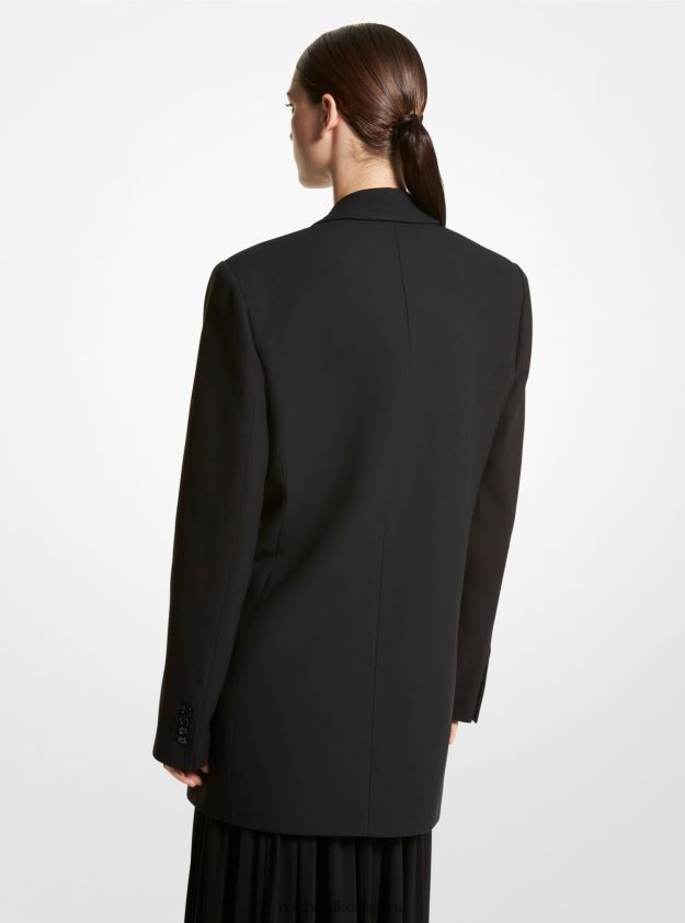ropa educacion fisica Michael Kors mujer blazer boyfriend de doble crepé sable de la colección negro 8FX48V3498