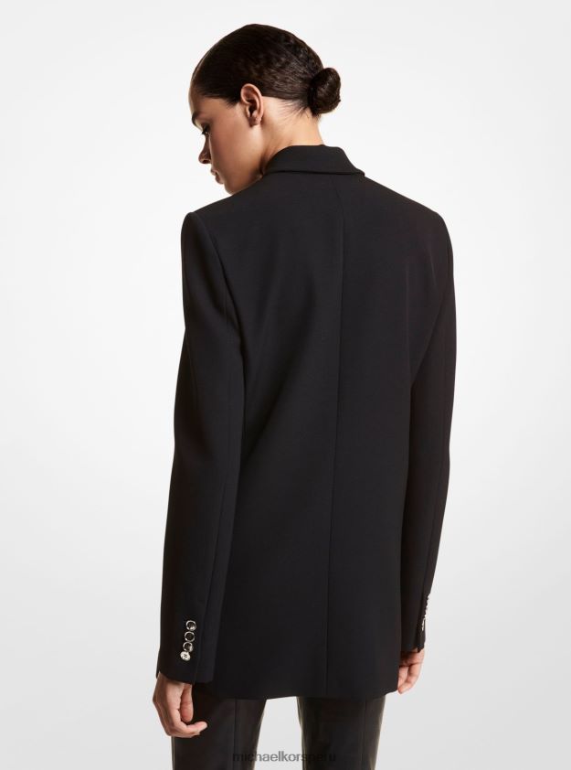 ropa educacion fisica Michael Kors mujer blazer cruzado de gabardina de lana de la colección negro 8FX48V3601
