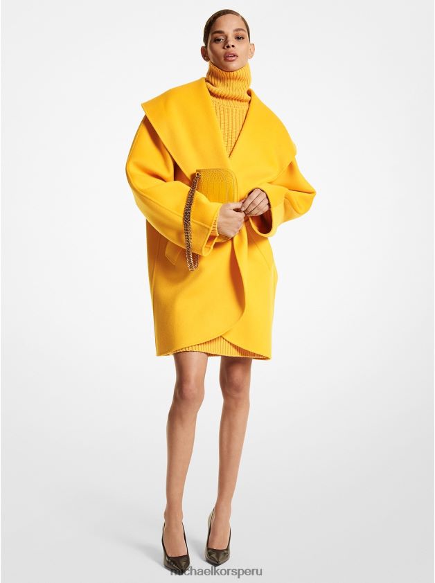 ropa educacion fisica Michael Kors mujer abrigo clutch de lana melton de doble cara de la colección maravilla 8FX48V3633