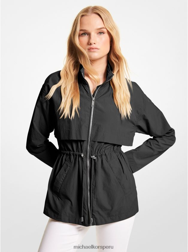 ropa educacion fisica Michael Kors mujer anorak plegable de nailon negro 8FX48V271