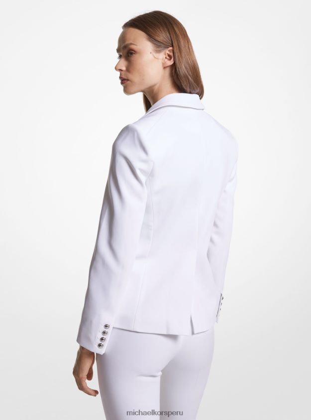 ropa educacion fisica Michael Kors mujer blazer de crepé elástico blanco 8FX48V224