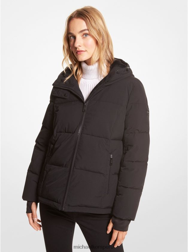 ropa educacion fisica Michael Kors mujer chaqueta acolchada con ribete de piel sintética negro 8FX48V283