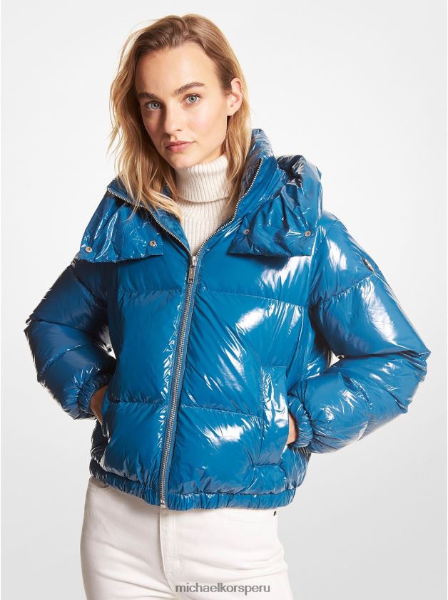 ropa educacion fisica Michael Kors mujer chaqueta acolchada de nailon cire laguna 8FX48V364