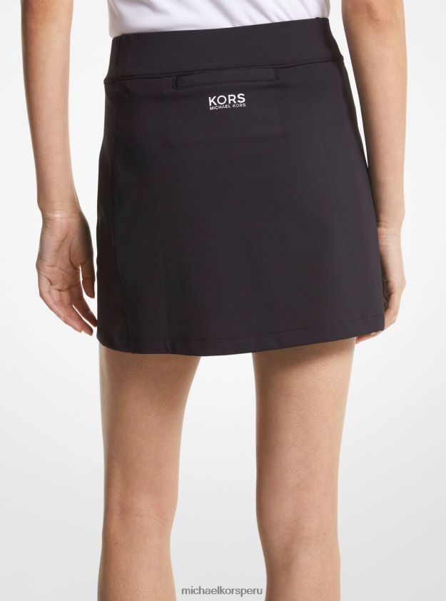 ropa educacion fisica Michael Kors mujer falda-pantalón de punto elástico con logo de golf negro 8FX48V587