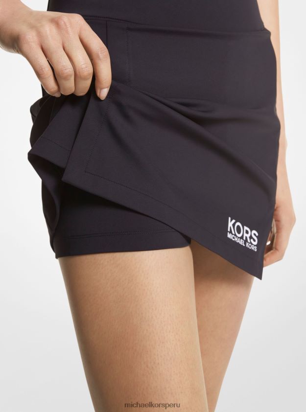 ropa educacion fisica Michael Kors mujer falda-pantalón de punto elástico con logo de golf negro 8FX48V587