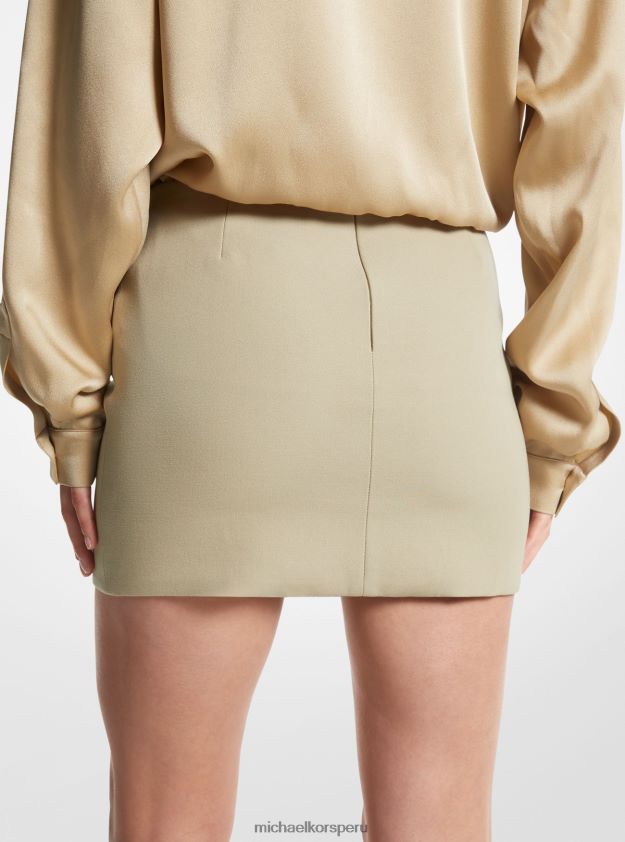 ropa educacion fisica Michael Kors mujer minifalda de gabardina de lana elástica de la colección duna 8FX48V3465
