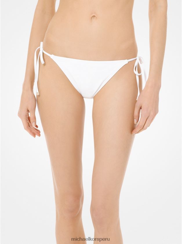 ropa educacion fisica Michael Kors mujer parte inferior del bikini blanco 8FX48V569