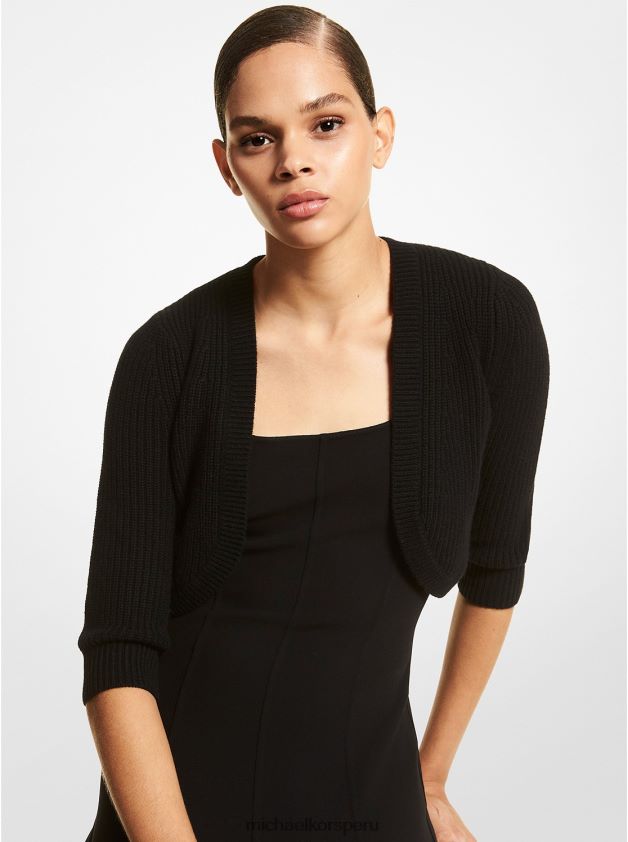ropa educacion fisica Michael Kors mujer bolero de cachemir de colección negro 8FX48V3569