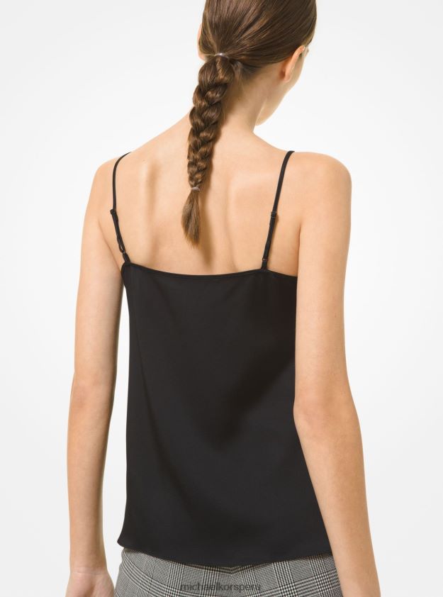 ropa educacion fisica Michael Kors mujer camisola charmeuse de satén de la colección negro 8FX48V3747