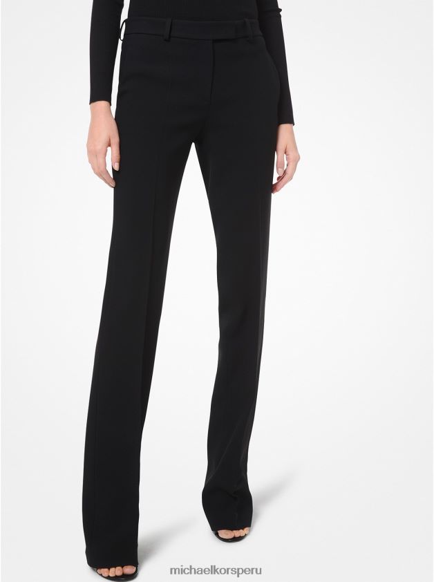 ropa educacion fisica Michael Kors mujer colección hansen pantalones de doble crepé sable negro 8FX48V3712