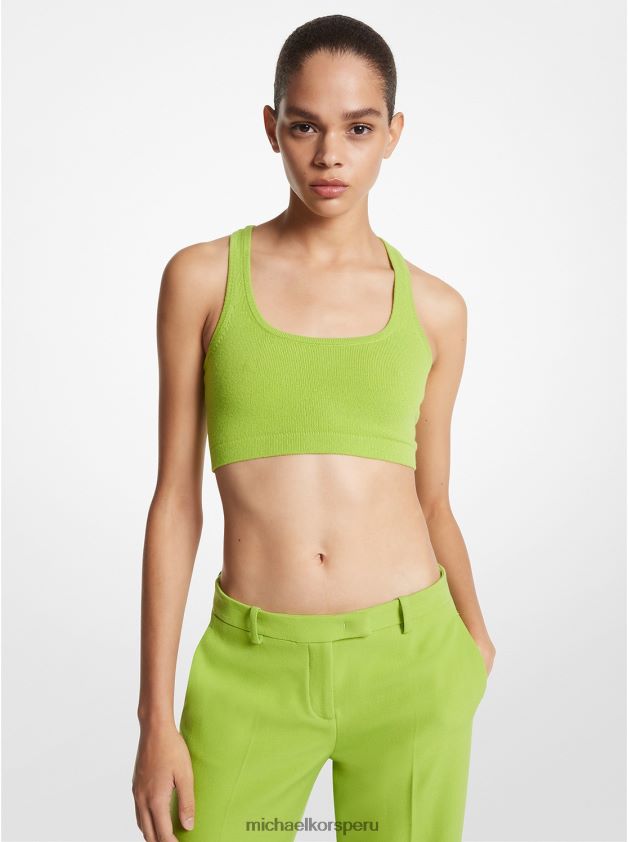 ropa educacion fisica Michael Kors mujer camiseta corta sin mangas de cachemir de la colección cal 8FX48V3529