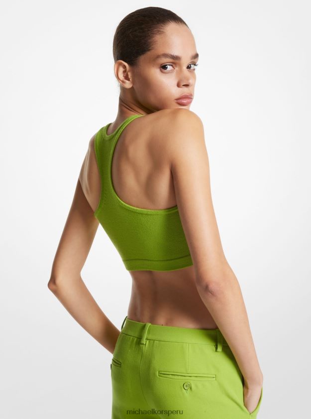 ropa educacion fisica Michael Kors mujer camiseta corta sin mangas de cachemir de la colección cal 8FX48V3529