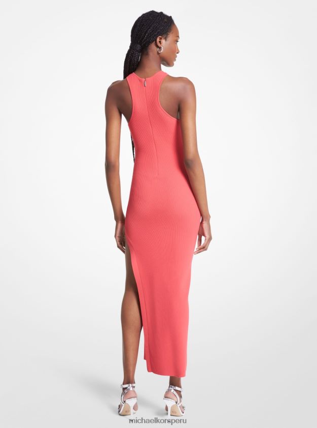 ropa Educación física Michael Kors mujer vestido sin mangas de punto elástico de canalé geranio 8FX48V1