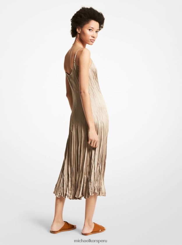 ropa educacion fisica Michael Kors mujer vestido lencero charmeuse de satén aplastado de la colección arena 8FX48V3753