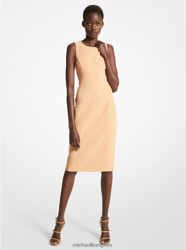 ropa educacion fisica Michael Kors mujer vestido tubo de lana elástica de la colección camello 8FX48V3630
