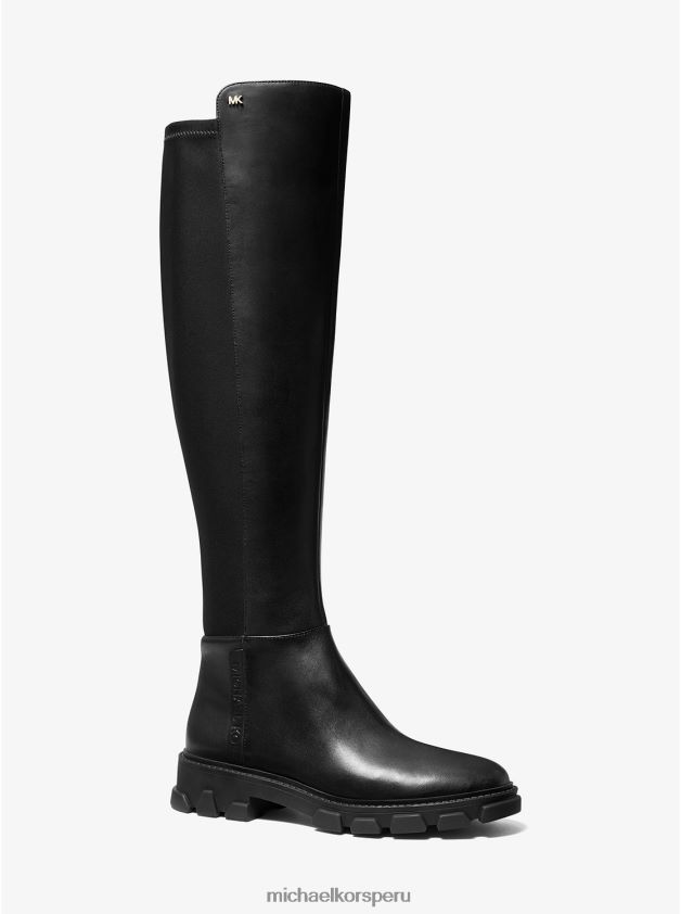 zapatos educacion fisica Michael Kors mujer bota de cuero ridley negro 8FX48V2120