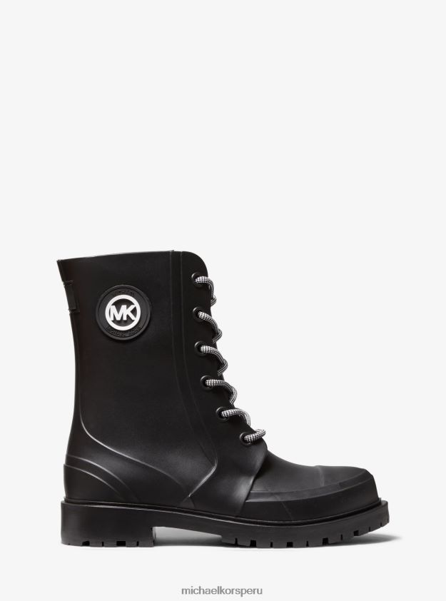 zapatos educacion fisica Michael Kors mujer bota de lluvia de pvc montaigne negro 8FX48V2174