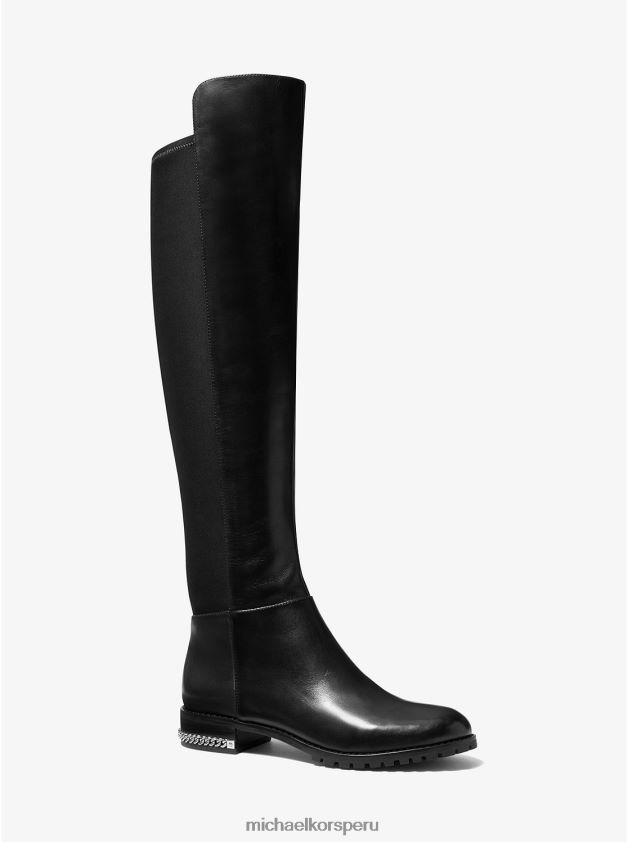 zapatos educacion fisica Michael Kors mujer bota sabrina de piel elástica negro 8FX48V2141