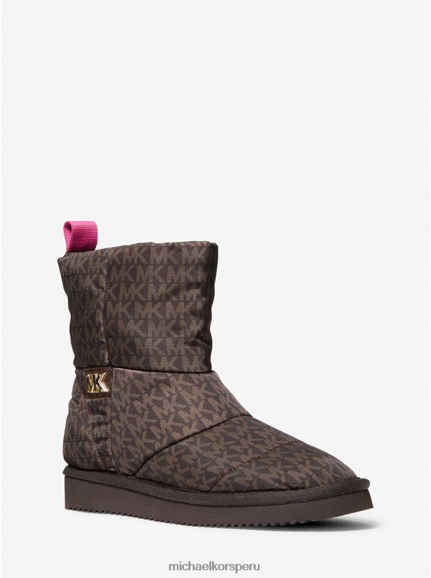 zapatos educacion fisica Michael Kors mujer botas sin cordones con logo Stark marrón 8FX48V2189