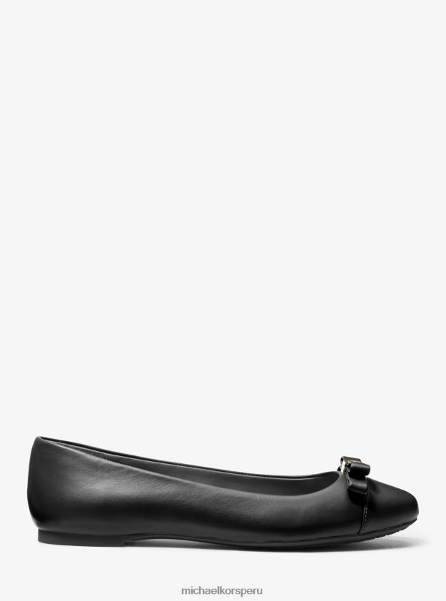 zapatos educacion fisica Michael Kors mujer bailarinas andrea de piel negro 8FX48V2244