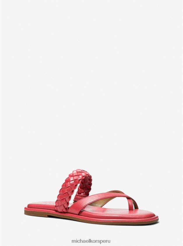 zapatos educacion fisica Michael Kors mujer sandalia alba trenzada de piel sintética dalia 8FX48V2053