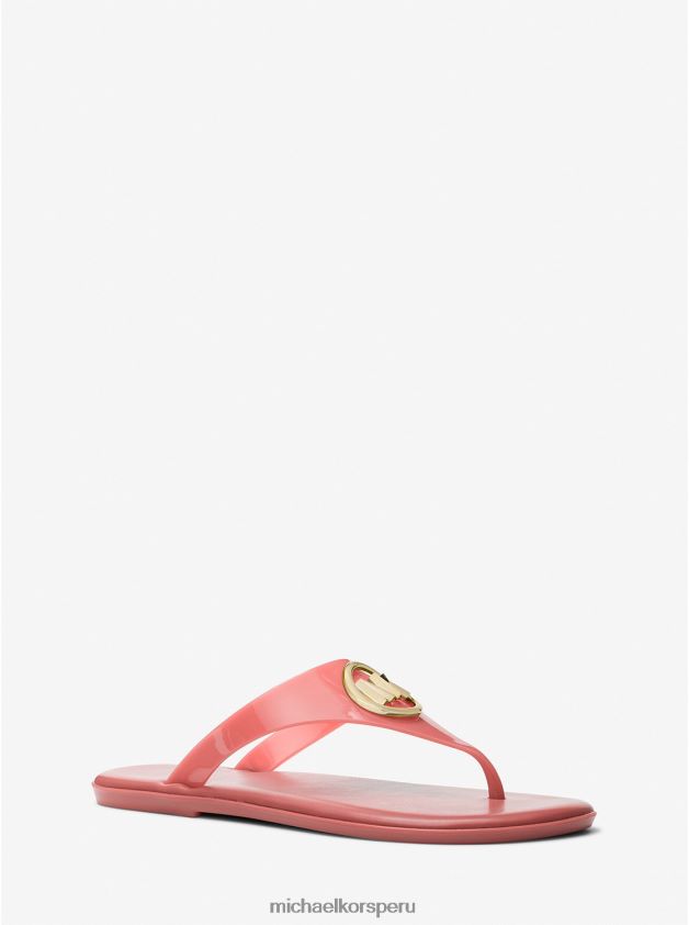 zapatos educacion fisica Michael Kors mujer sandalia carmen pvc gelatina Rosa de té 8FX48V1957