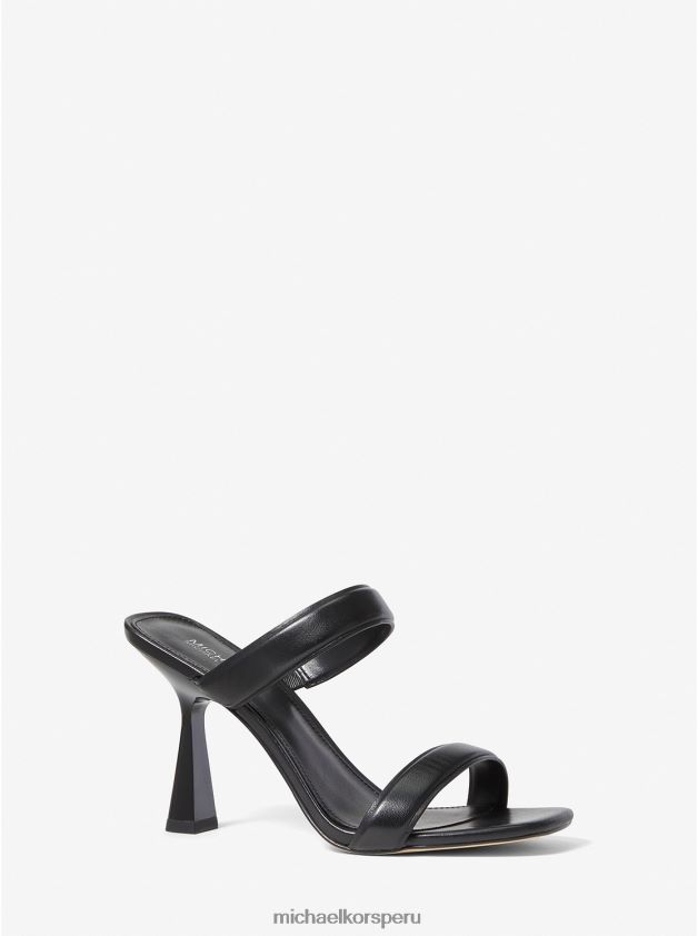 zapatos educacion fisica Michael Kors mujer sandalia clara de piel negro 8FX48V1967