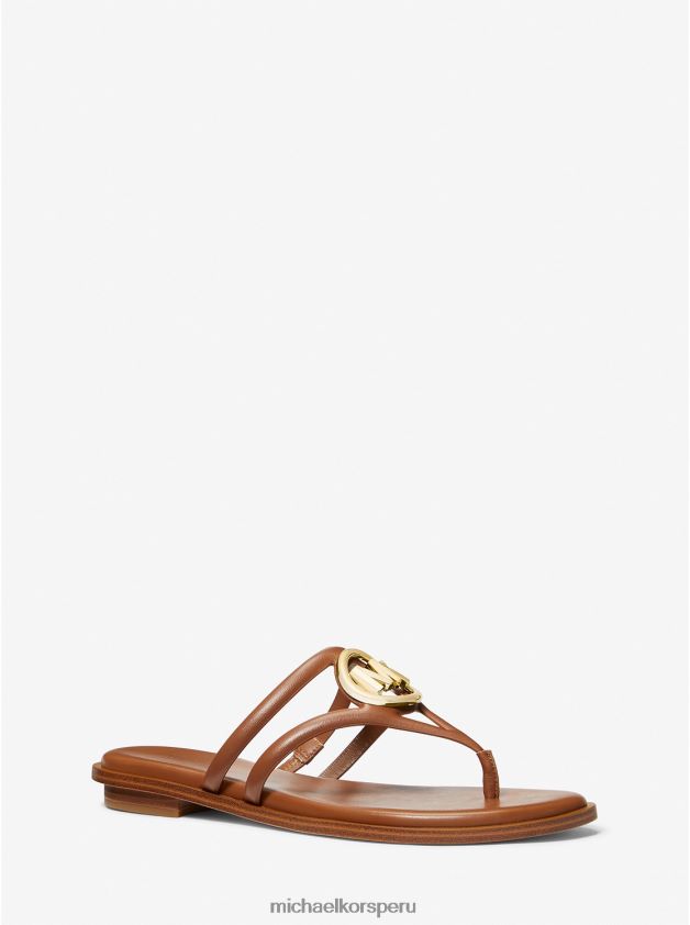 zapatos educacion fisica Michael Kors mujer sandalia hampton de piel equipaje 8FX48V1947